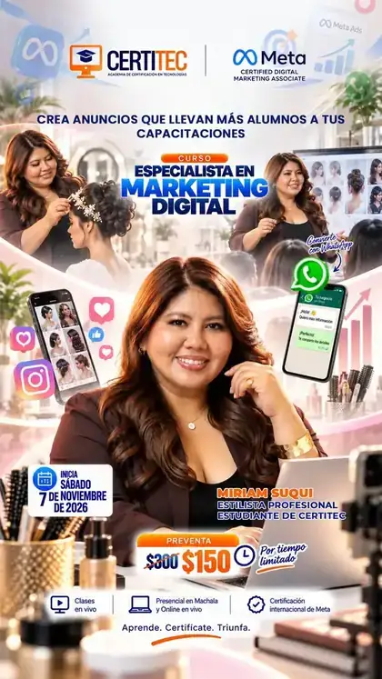 Miriam Suqui, caso de éxito del Curso Especialista en Marketing Digital