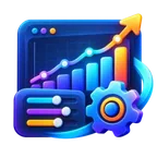 Ilustración de métricas, optimización y crecimiento