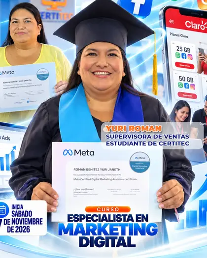 Yuri Roman, caso de éxito del Curso Especialista en Marketing Digital